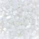 Miyuki half tila 5x2.4mm beads - White pearl ceylon HTL-420